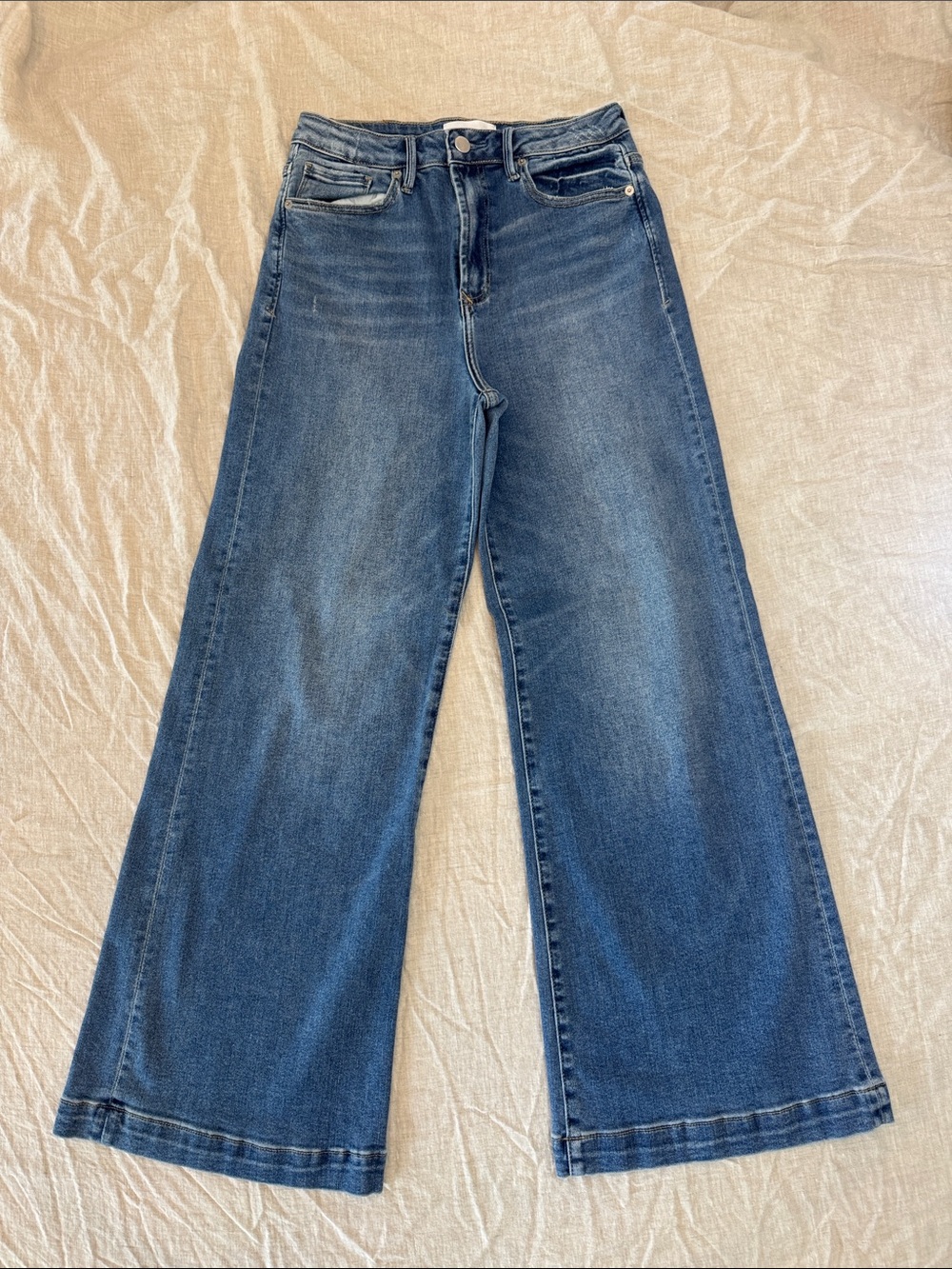 Dear John Fiona Medium Blue Wide-Leg High-Rise Jeans Size 29